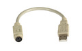 USB-A - Mini DIN (6polig), St.-Bu. -- 0,2m, beige