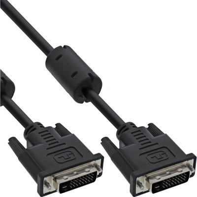 InLine® DVI-D Kabel, digital 24+1 Stecker / Stecker, Dual Link, 2 Ferrite, 5m